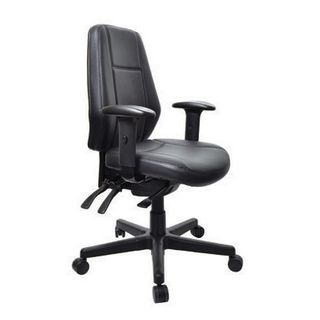 BURO AURA ERGO+ CHAIR PU LEATHER w ARMS