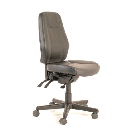 BURO AURA ERGO+ CHAIR PU LEATHER NO ARMS