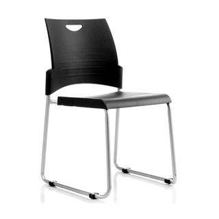 VISITOR CHAIR BURO PRONTO BLACK SKID BAS