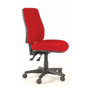 CHAIR BURO ROMA HIGHBACK 2 LEVER RED