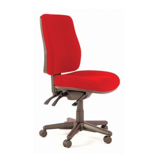 CHAIR BURO ROMA HIGHBACK 3 LEVER RED