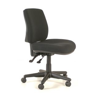 CHAIR BURO ROMA MIDBACK 2 LEVER BLACK