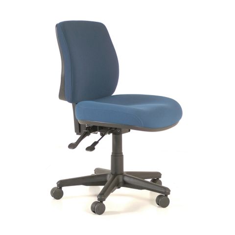 CHAIR BURO ROMA MIDBACK 2 LEVER NAVY