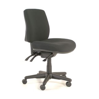 CHAIR BURO ROMA MIDBACK 3 LEVER BLACK