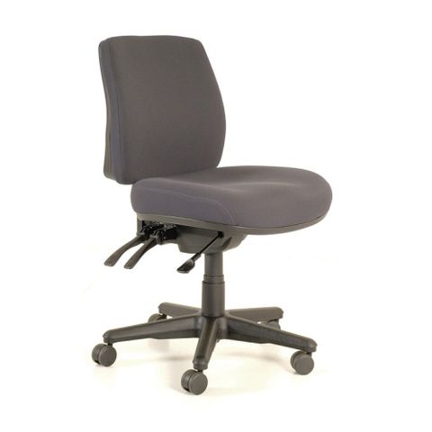 CHAIR BURO ROMA MIDBACK 3 LEVER CHARCOAL
