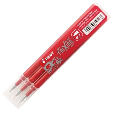 PILOT FRIXION PEN REFILLS 0.7 RED 3PK