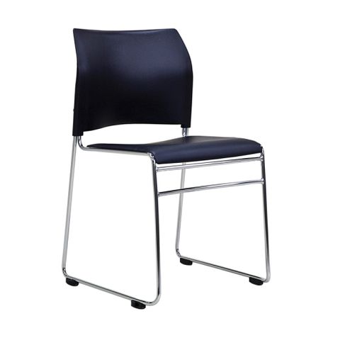 VISITOR CHAIR BURO MAXIM BLACK PP BACK