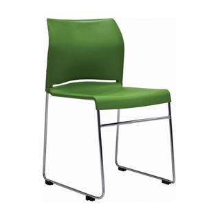 VISITOR CHAIR BURO ENVY GREEN SKID BASE