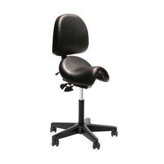 BURO BAMBACH SADDLE SEAT WITH BACK BLACK