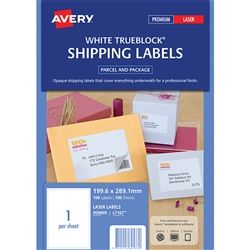 AVERY LASER LABELS L7167 1UP PK/100