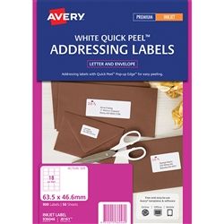 AVERY INKJET LABELS J8161 WHITE PKT/50