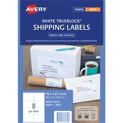 AVERY INKJET LABELS J8165 WHITE PKT/50