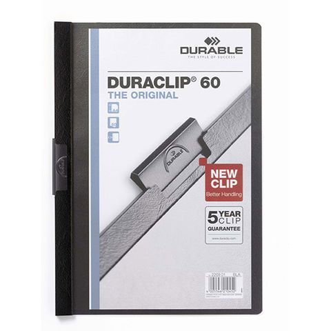 DURABLE DURACLIP FILE A4 BLACK 60 SHEET