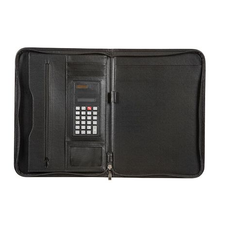 SPIRAX COMPENDIUM A4 SLIMLINE ZIPPED BLK