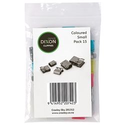 CLIPPIE PAPER CLIPS COLOURED SMALL PKT15