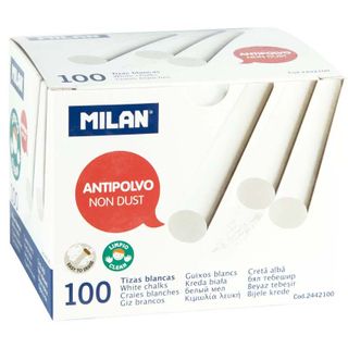 MILAN NON DUST CHALK WHITE BOX/100