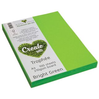 TROPHEE CARD A4 BRIGHT/GREEN 210GM 100P