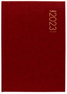 COLLINS DIARY A52 RED ODD YEAR