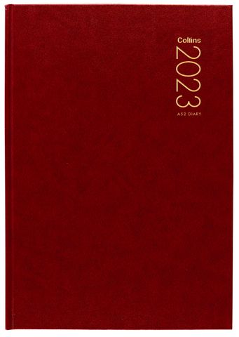 COLLINS DIARY A52 RED ODD YEAR