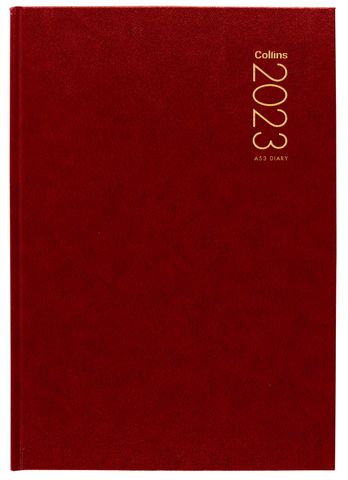 COLLINS DIARY A53 RED ODD YEAR