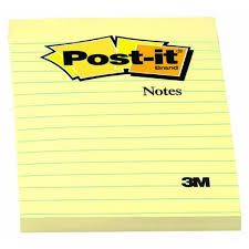 POST IT NOTES LINED 660 CANARY YELLOW