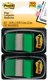 POST IT FLAGS 680-GN2 DARK GREEN PK100