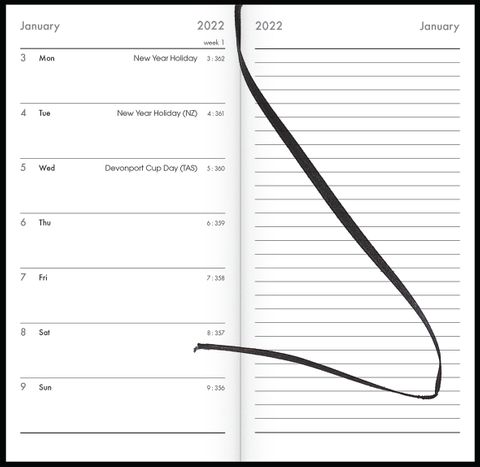 COLLINS DIARY CW7 NOTEBOOK EVEN YEAR BLK