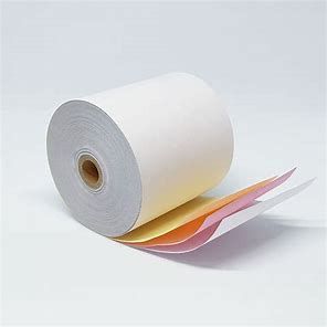 PAPER ROLL 3PLY 75X76 WHITE/YELLOW/PINK