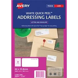 AVERY LASER LABELS L7159 QP 24UP PK/100