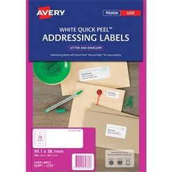 AVERY LASER LABELS L7163 QP 14 UP PKT/20