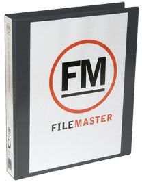 FM OVERLAY RINGBINDER BLACK A4 50MM 3D