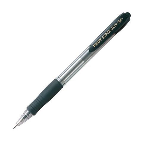 PILOT SUPERGRIP BALLPOINT PEN MED BLACK