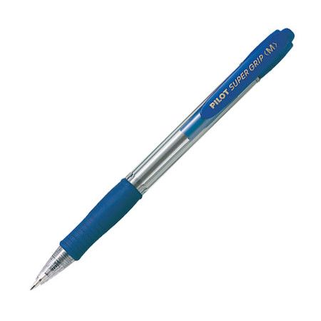 PILOT SUPERGRIP BALLPOINT PEN MED BLUE