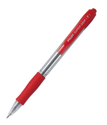 PILOT SUPERGRIP BALLPOINT PEN FINE RED