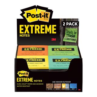 Post-it Extreme Notes 76x76mm Asstd 2pk.