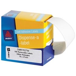 AVERY RECTANGLE LABEL 7627W PKT/180
