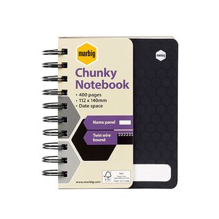 MARBIG NOTEBOOK PP CHUNKY 112X140MM BLK