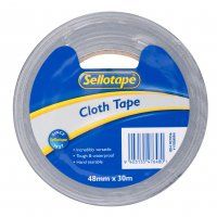 CLOTH TAPE BLACK 48MM X 30M SELLOTAPE