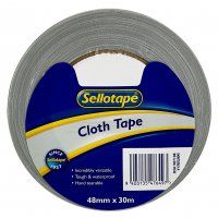 CLOTH TAPE SILVER 48MM X 30M SELLOTAPE