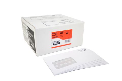 ENVELOPES DLE W/W POST INCL BX/500