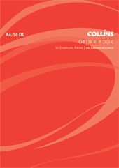 GOODS ORDER BOOK COLLINS A4/50 DL 50 DUP