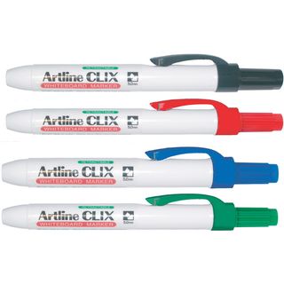 ARTLINE 593 CLIX W/BOARD MARKER ASST W4