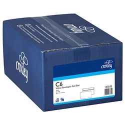 CROXLEY ENVELOPES C6 WHITE PLAIN BOX/500