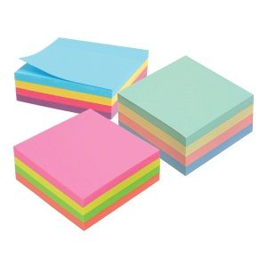 REPOSITIONAL NOTE RAINBOW ASSORTED 75X75