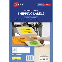 AVERY FLUORO LABELS L7162FY16 UP YELLOW