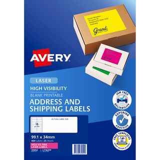 AVERY FLUORO LABELS L7162FP16 UP PINK