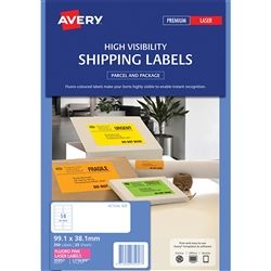 AVERY FLUORO LABELS L7163FP 14 UP PINK