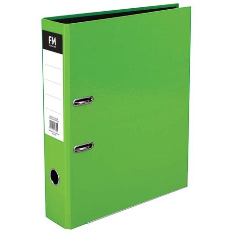 LEVER ARCH FILE FM VIVID FCAP LIME GREEN