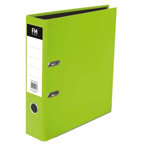 LEVER ARCH FILE FM VIVID A4 LIME GREEN