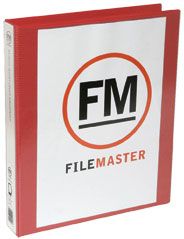 FM OVERLAY RINGBINDER RED A4 38MM 3D